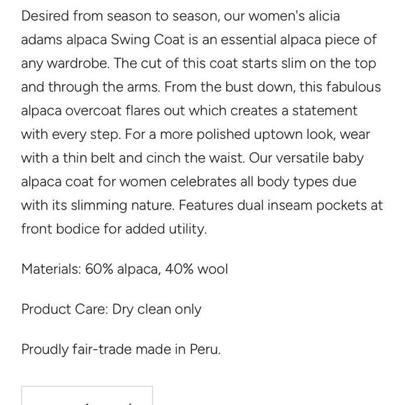 Alicia Adams Alpaca Swing Coat - Picture 2 of 6